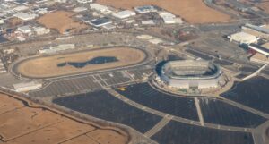 A picture of the Meadowlands racetrack in Northern New Jersey