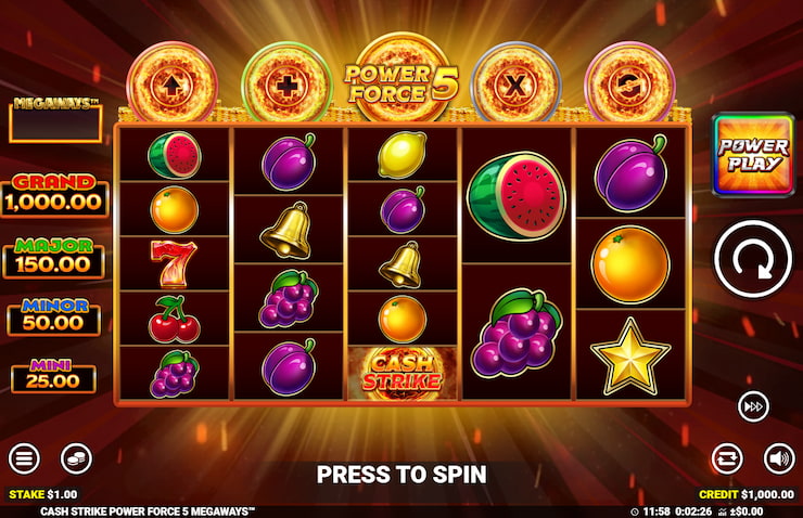 Cash Strike Power Force 5 Megaways Slot