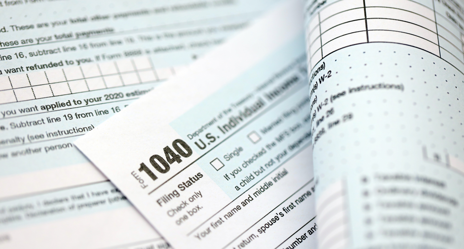 A picture of tax forms