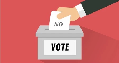 A picture of a No vote