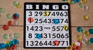 A picture of a bingo board