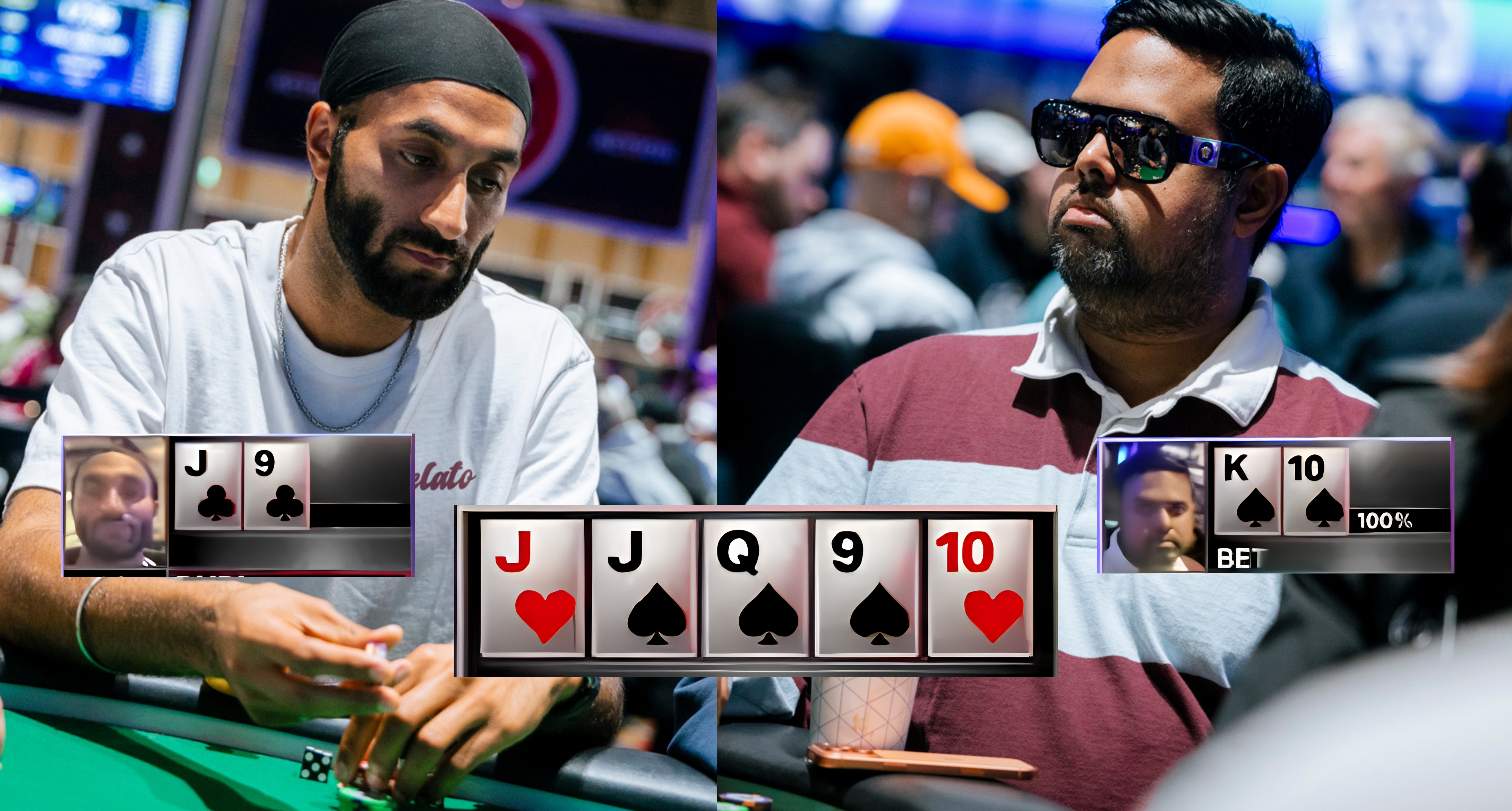 WATCH: Straight Flush Vs. Full House In Main Event