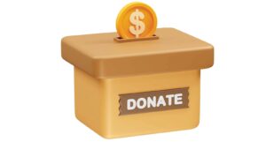 A drawing of a charitable donation