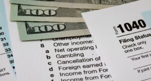 A picture of gambling tax forms